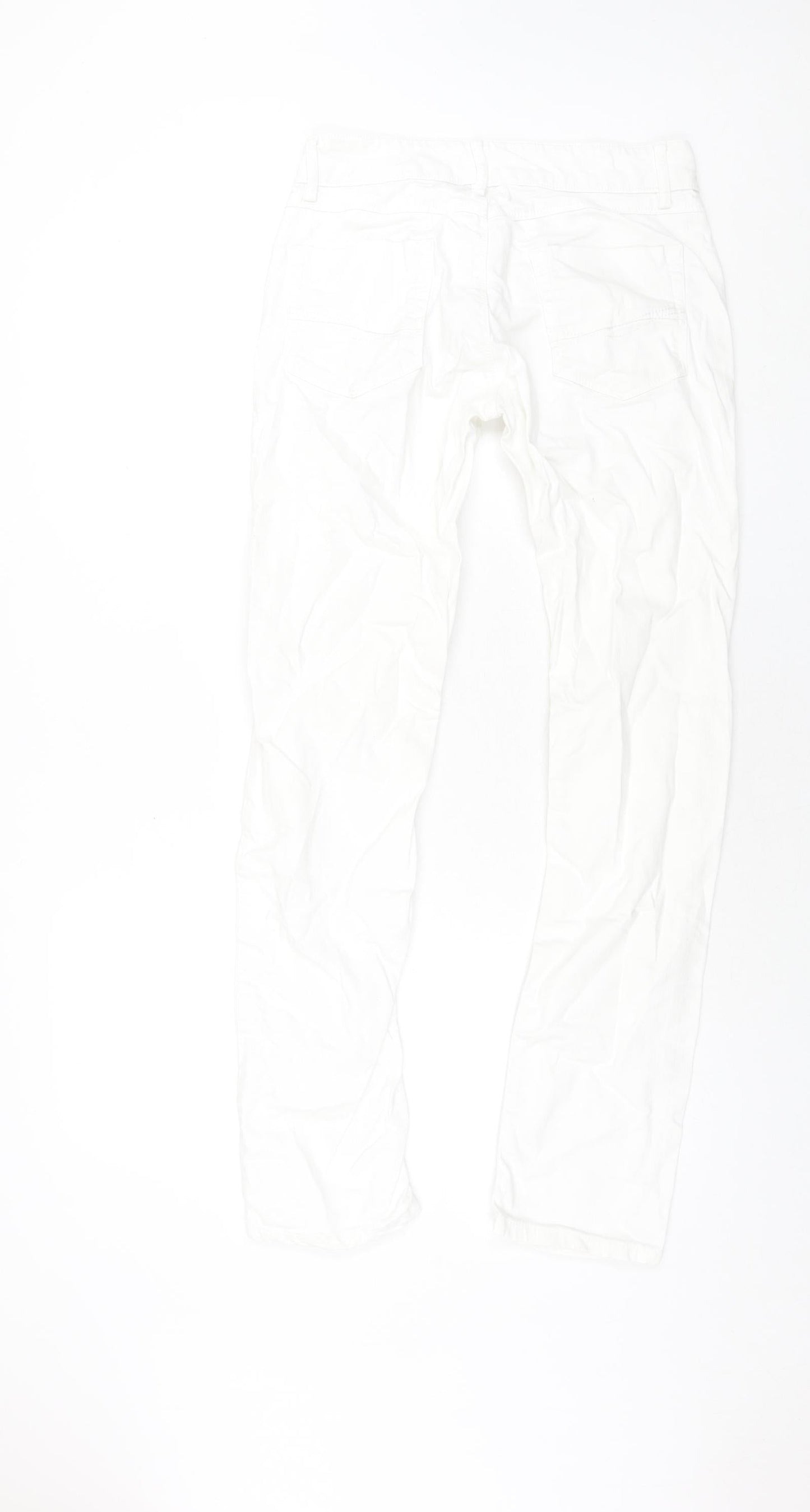 Mexx Womens White Cotton Straight Jeans Size 10 L31 in Regular Zip