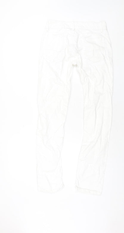 Mexx Womens White Cotton Straight Jeans Size 10 L31 in Regular Zip