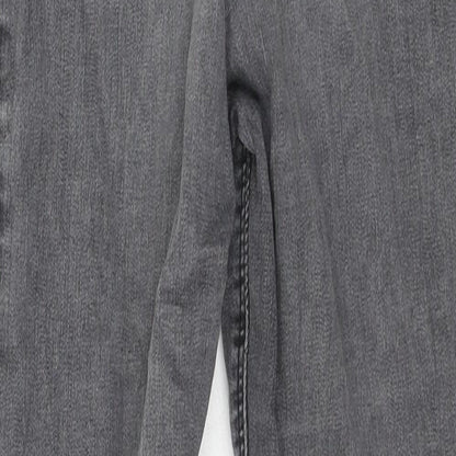 Topshop Womens Grey Cotton Skinny Jeans Size 28 in L30 in Regular Zip