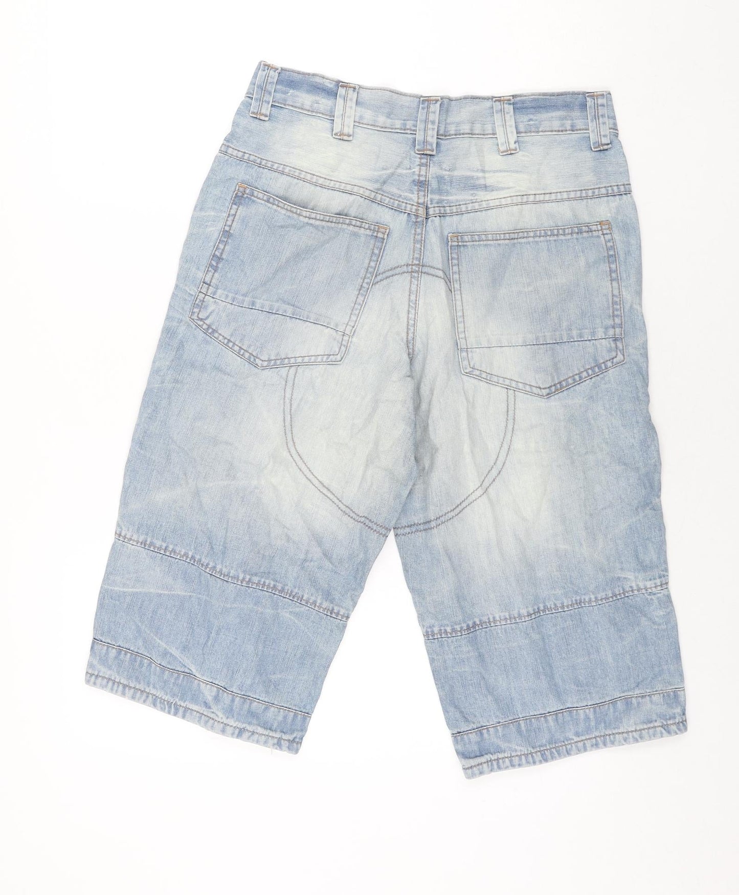 Denim & Co. Mens Blue Cotton Bermuda Shorts Size 34 in L10 in Regular Button