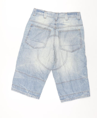 Denim & Co. Mens Blue Cotton Bermuda Shorts Size 34 in L10 in Regular Button