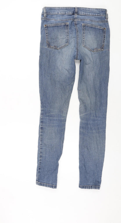 NEXT Womens Blue Cotton Skinny Jeans Size 30 in L29 in Regular Zip