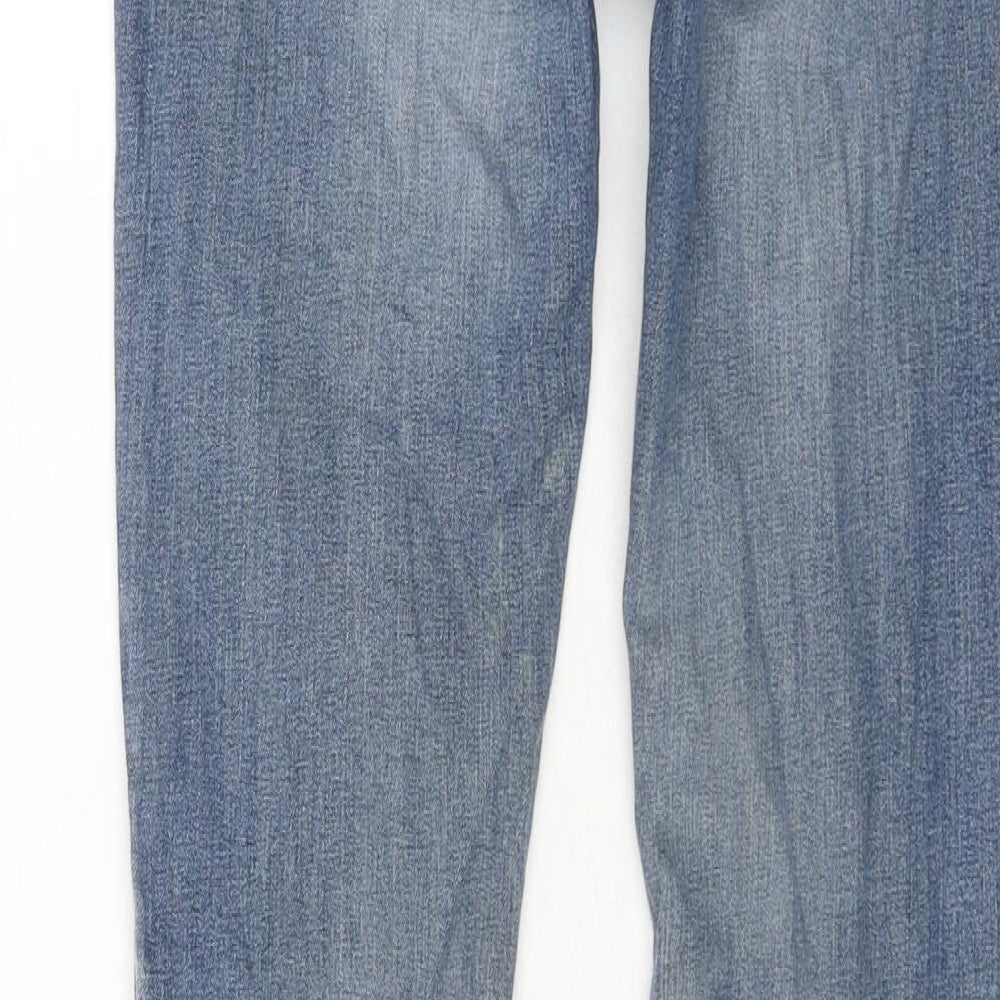 NEXT Womens Blue Cotton Skinny Jeans Size 30 in L29 in Regular Zip