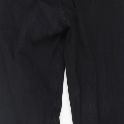 Topshop Womens Black Cotton Skinny Jeans Size 30 in L30 in Regular Zip