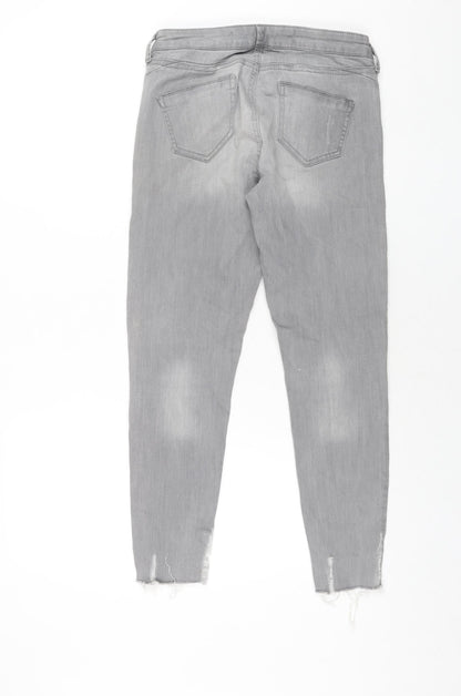 Denim & Co. Womens Green Cotton Skinny Jeans Size 6 L27 in Regular Zip