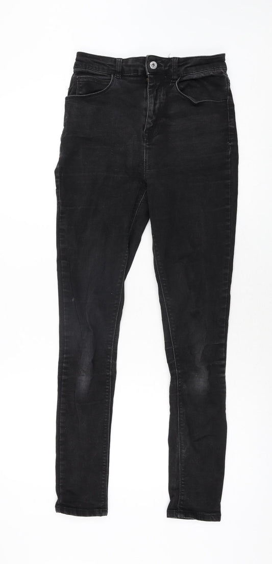 COLLUSION Womens Black Cotton Skinny Jeans Size 28 in L34 in Regular Zip