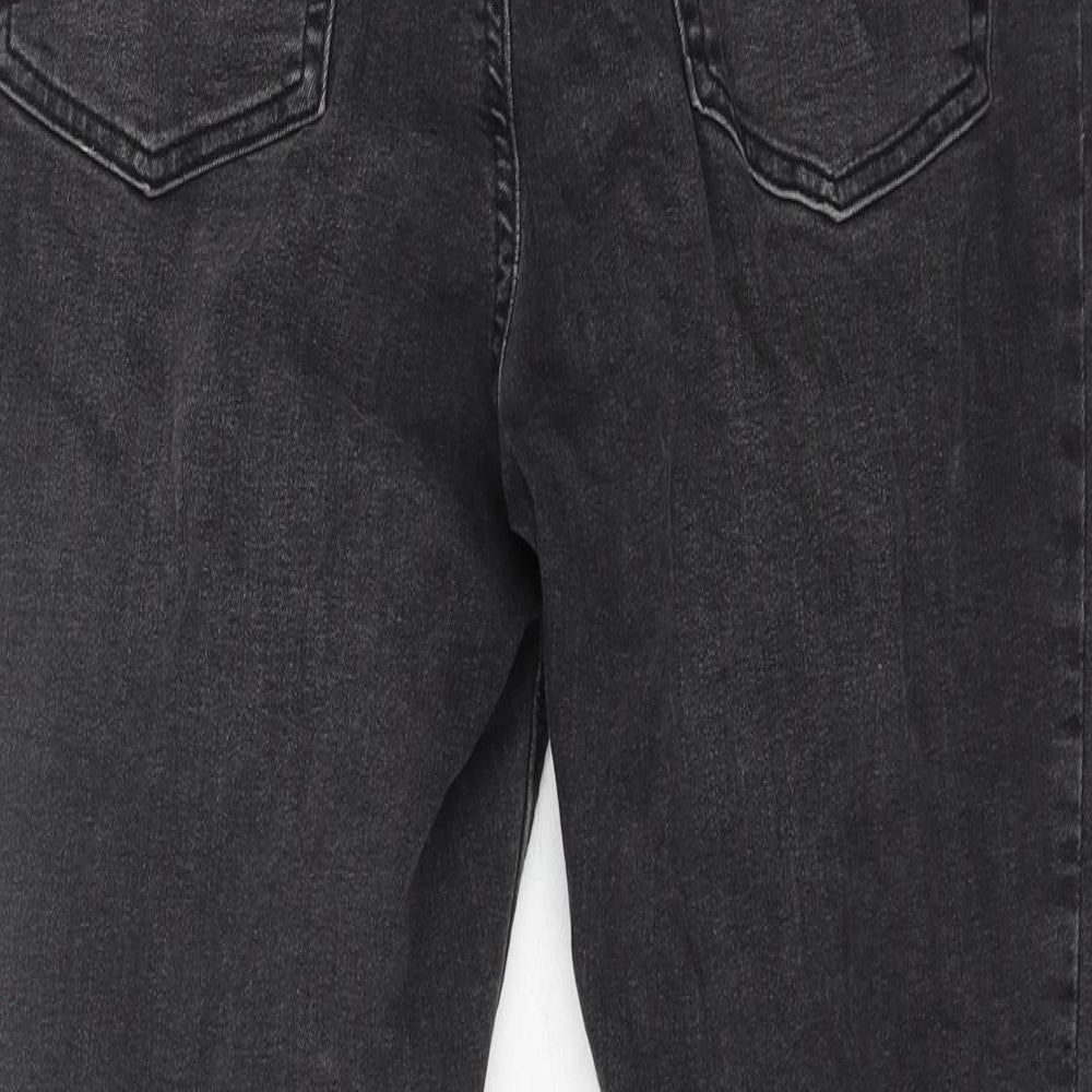 Denim & Co. Womens Grey Cotton Skinny Jeans Size 14 L26 in Regular Zip