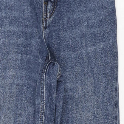 Topshop Womens Blue Cotton Mom Jeans Size 26 in L26 in Regular Zip