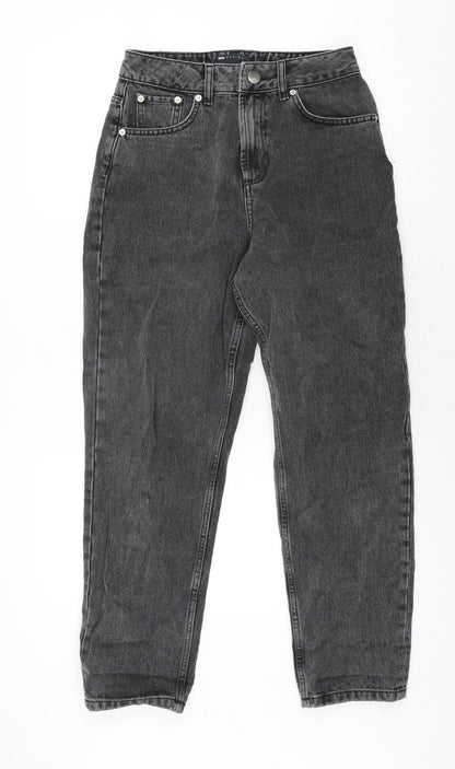 ASOS Womens Grey Cotton Tapered Jeans Size 26 in L28 in Regular Zip