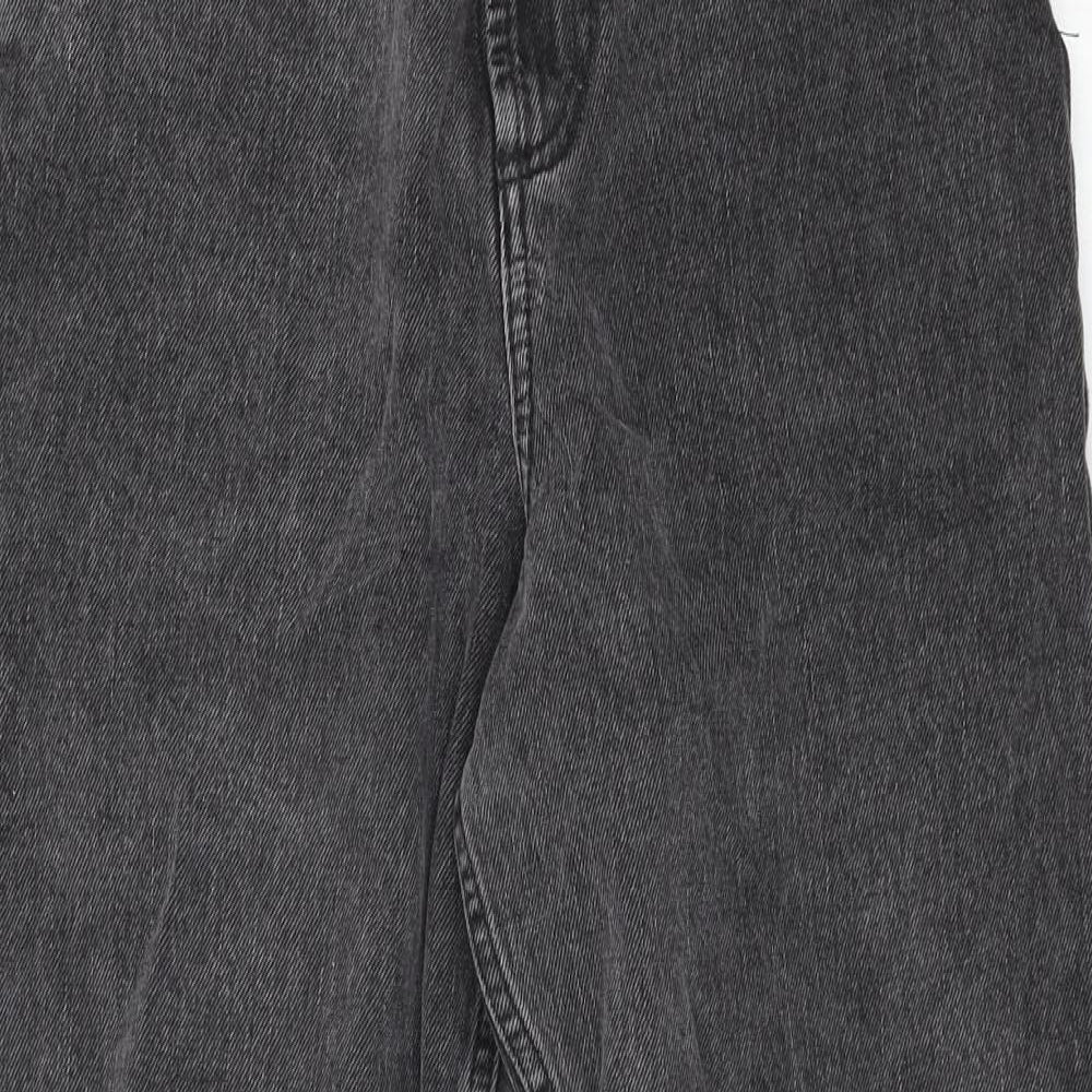 ASOS Womens Grey Cotton Tapered Jeans Size 26 in L28 in Regular Zip