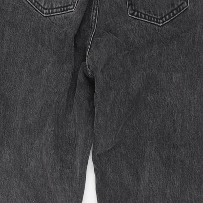 ASOS Womens Grey Cotton Tapered Jeans Size 26 in L28 in Regular Zip