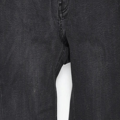 Queen Hearts Womens Grey Cotton Skinny Jeans Size L L26 in Regular Zip