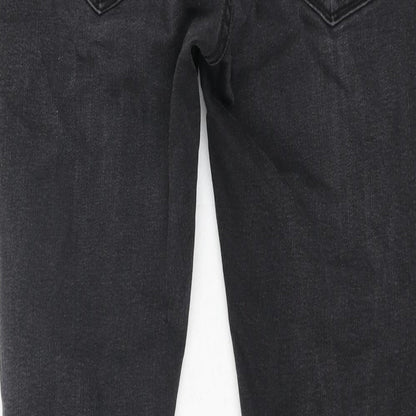 Queen Hearts Womens Grey Cotton Skinny Jeans Size L L26 in Regular Zip
