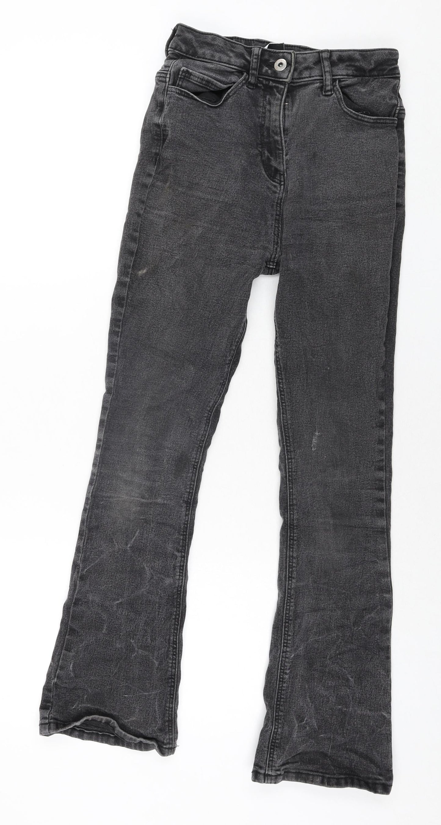 COLLUSION Womens Grey Cotton Flared Jeans Size 24 in L27 in Regular Zip