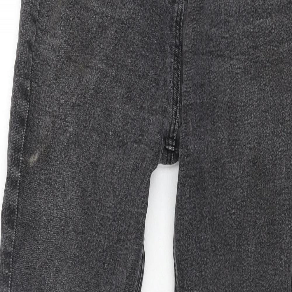 COLLUSION Womens Grey Cotton Flared Jeans Size 24 in L27 in Regular Zip