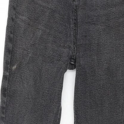 COLLUSION Womens Grey Cotton Flared Jeans Size 24 in L27 in Regular Zip