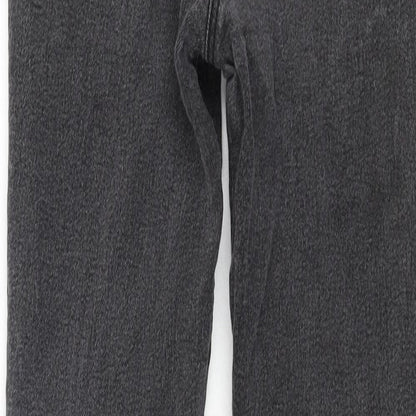 COLLUSION Womens Grey Cotton Flared Jeans Size 24 in L27 in Regular Zip
