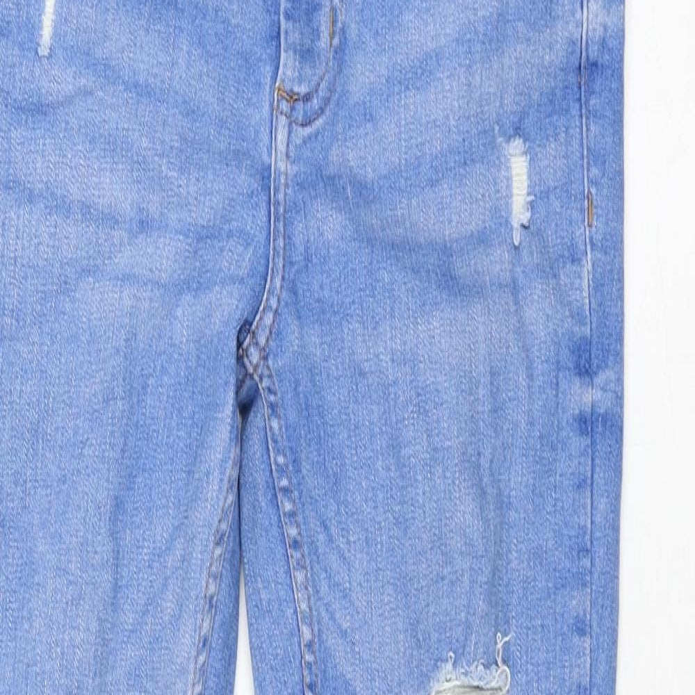 Denim & Co. Womens Blue Cotton Skinny Jeans Size 6 L28 in Regular Zip