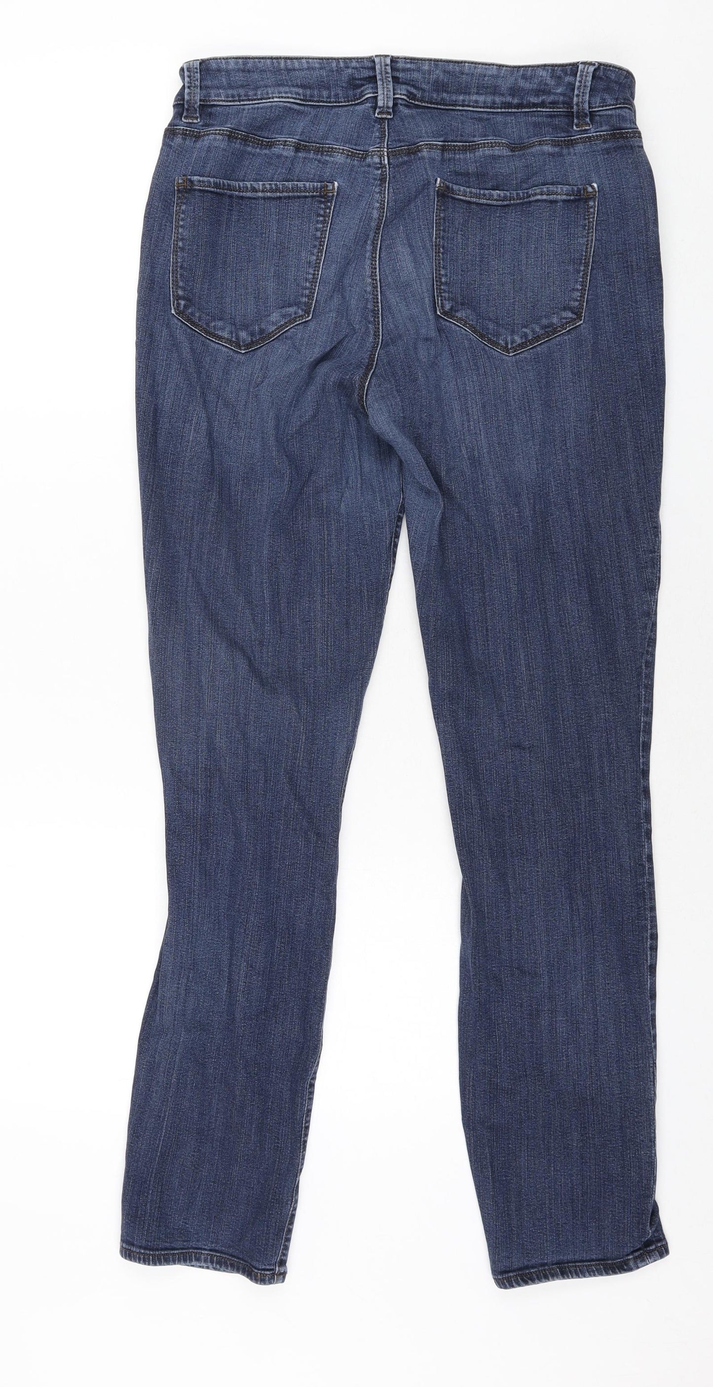 Ann Taylor Womens Blue Cotton Skinny Jeans Size 10 L31 in Regular Zip