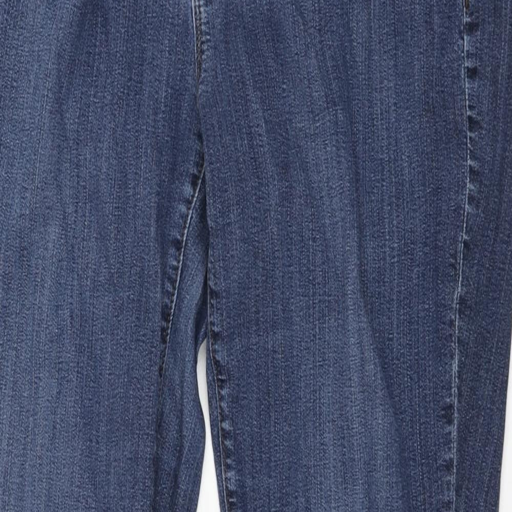 Ann Taylor Womens Blue Cotton Skinny Jeans Size 10 L31 in Regular Zip
