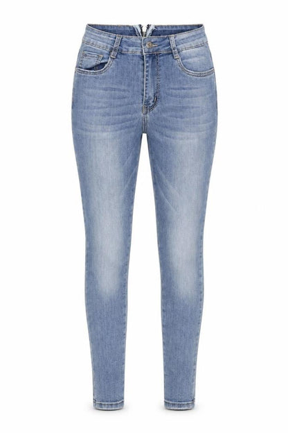 Redial Womens Blue Cotton Skinny Jeans Size 10 L27 in Regular Zip - Back Zip Detail