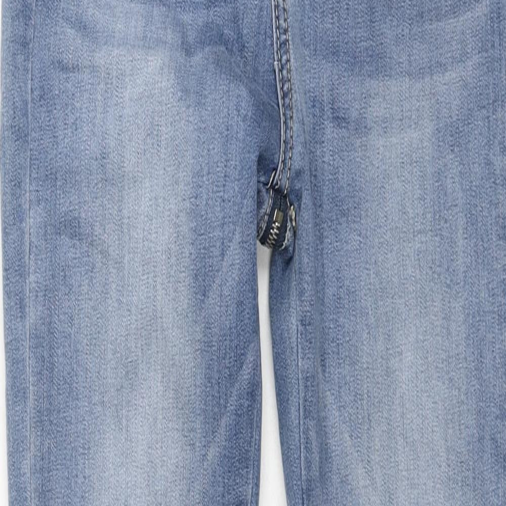 Redial Womens Blue Cotton Skinny Jeans Size 10 L27 in Regular Zip - Back Zip Detail