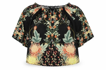 Julien Macdonald Womens Multicoloured Fair Isle Polyester Basic Blouse Size 12 Off the Shoulder