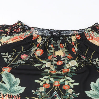 Julien Macdonald Womens Multicoloured Fair Isle Polyester Basic Blouse Size 12 Off the Shoulder