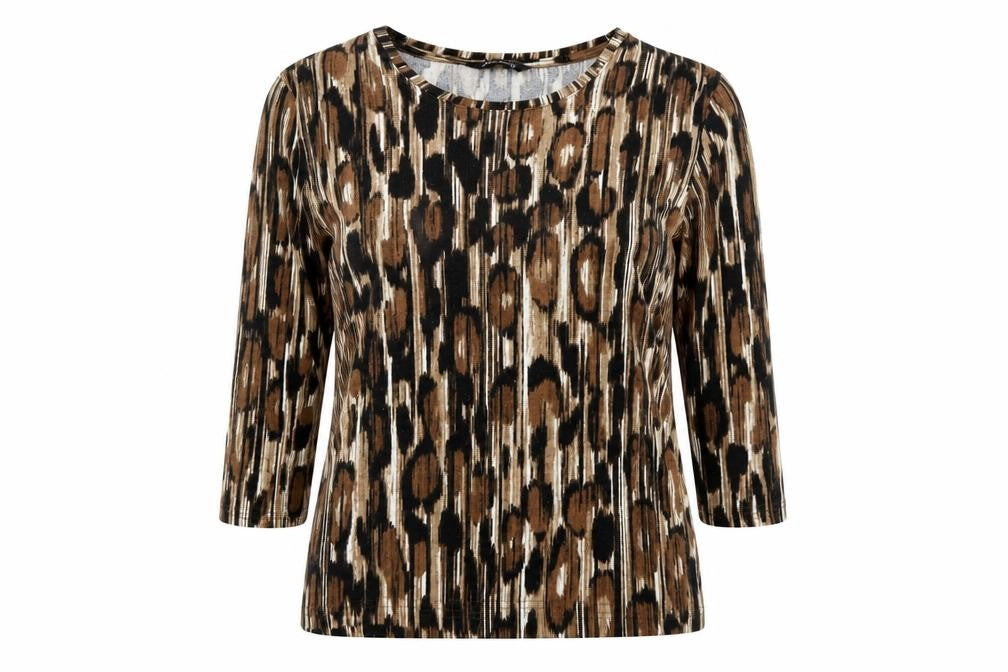 Womens UK Size 10 Alexara Brown Basic T-Shirt