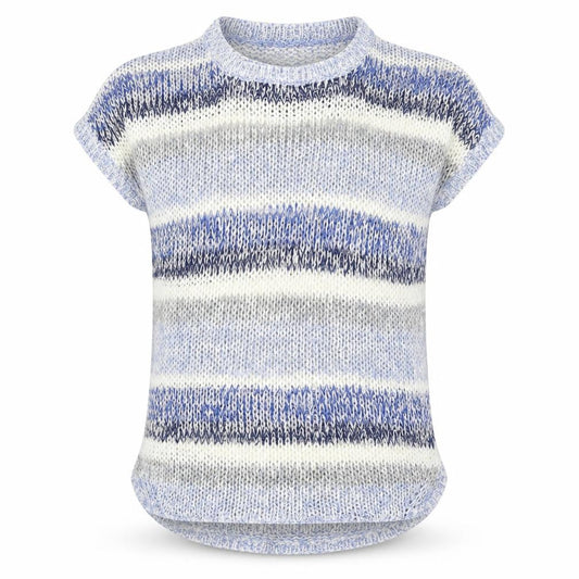 Intuition Womens Multicoloured Crew Neck Striped Acrylic Pullover Jumper Size 12 - 12/14