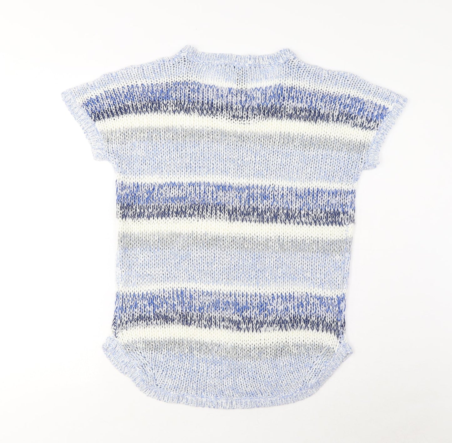 Intuition Womens Multicoloured Crew Neck Striped Acrylic Pullover Jumper Size 12 - 12/14