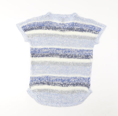 Intuition Womens Multicoloured Crew Neck Striped Acrylic Pullover Jumper Size 12 - 12/14