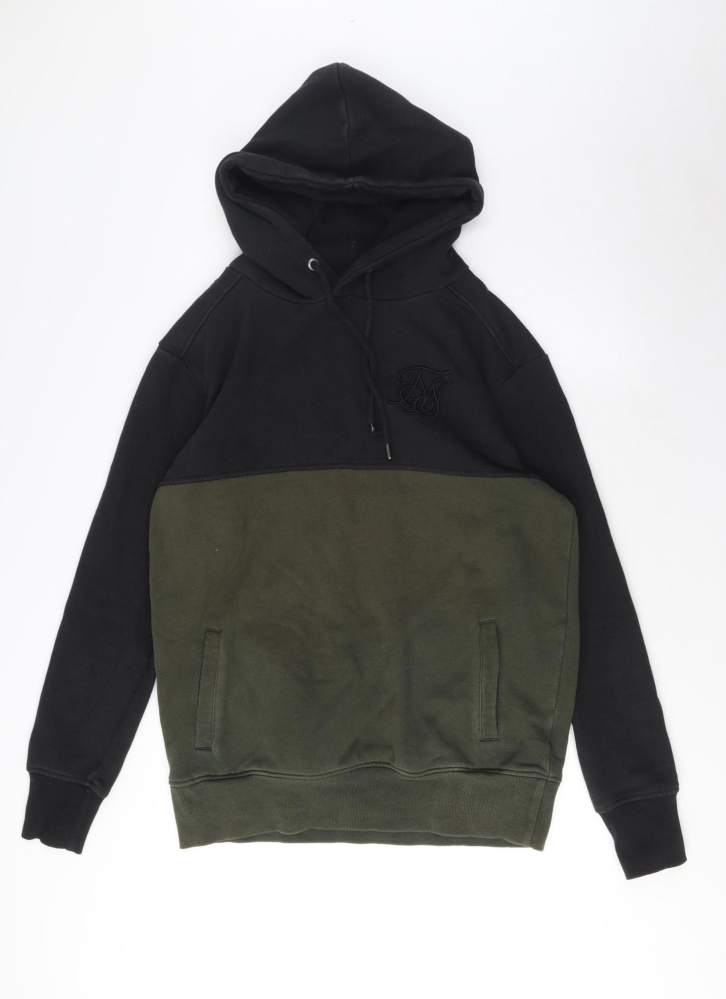 Mens UK Size M SikSilk Green Pullover Hoodie