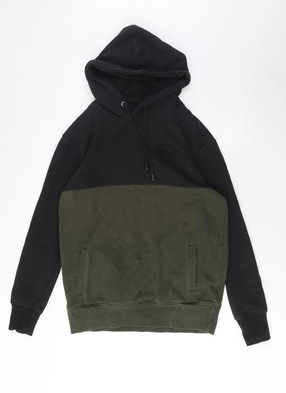 Mens UK Size M SikSilk Green Pullover Hoodie