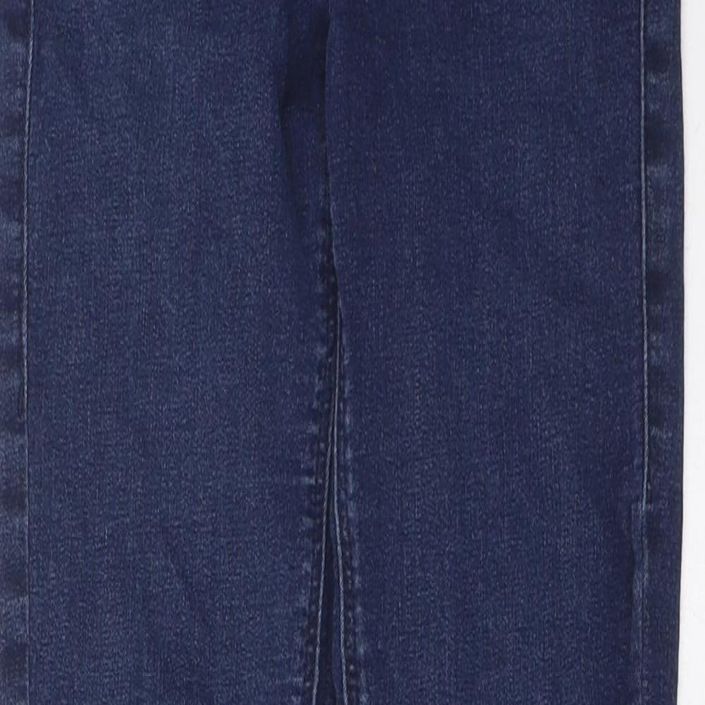 Topshop Womens Blue Cotton Skinny Jeans Size 25 in L32 in Regular Zip - Pockets