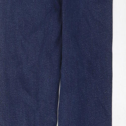 Topshop Womens Blue Cotton Skinny Jeans Size 25 in L32 in Regular Zip - Pockets