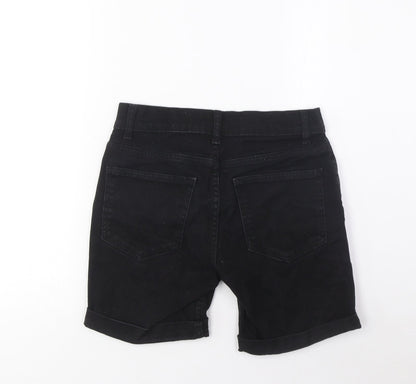 Denim & Co. Mens Black Cotton Bermuda Shorts Size 28 in L6 in Regular Zip - Pockets
