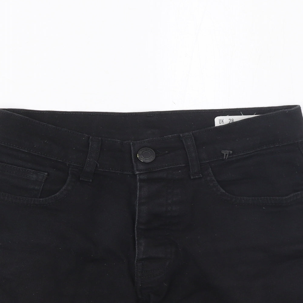 Denim & Co. Mens Black Cotton Bermuda Shorts Size 28 in L6 in Regular Zip - Pockets