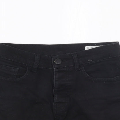 Denim & Co. Mens Black Cotton Bermuda Shorts Size 28 in L6 in Regular Zip - Pockets