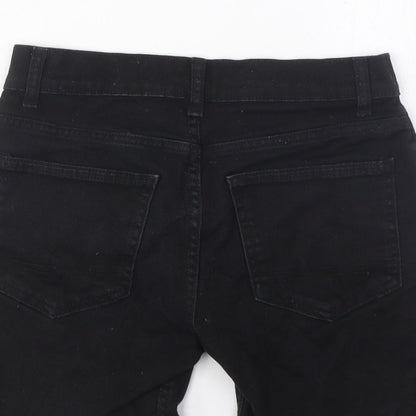 Denim & Co. Mens Black Cotton Bermuda Shorts Size 28 in L6 in Regular Zip - Pockets