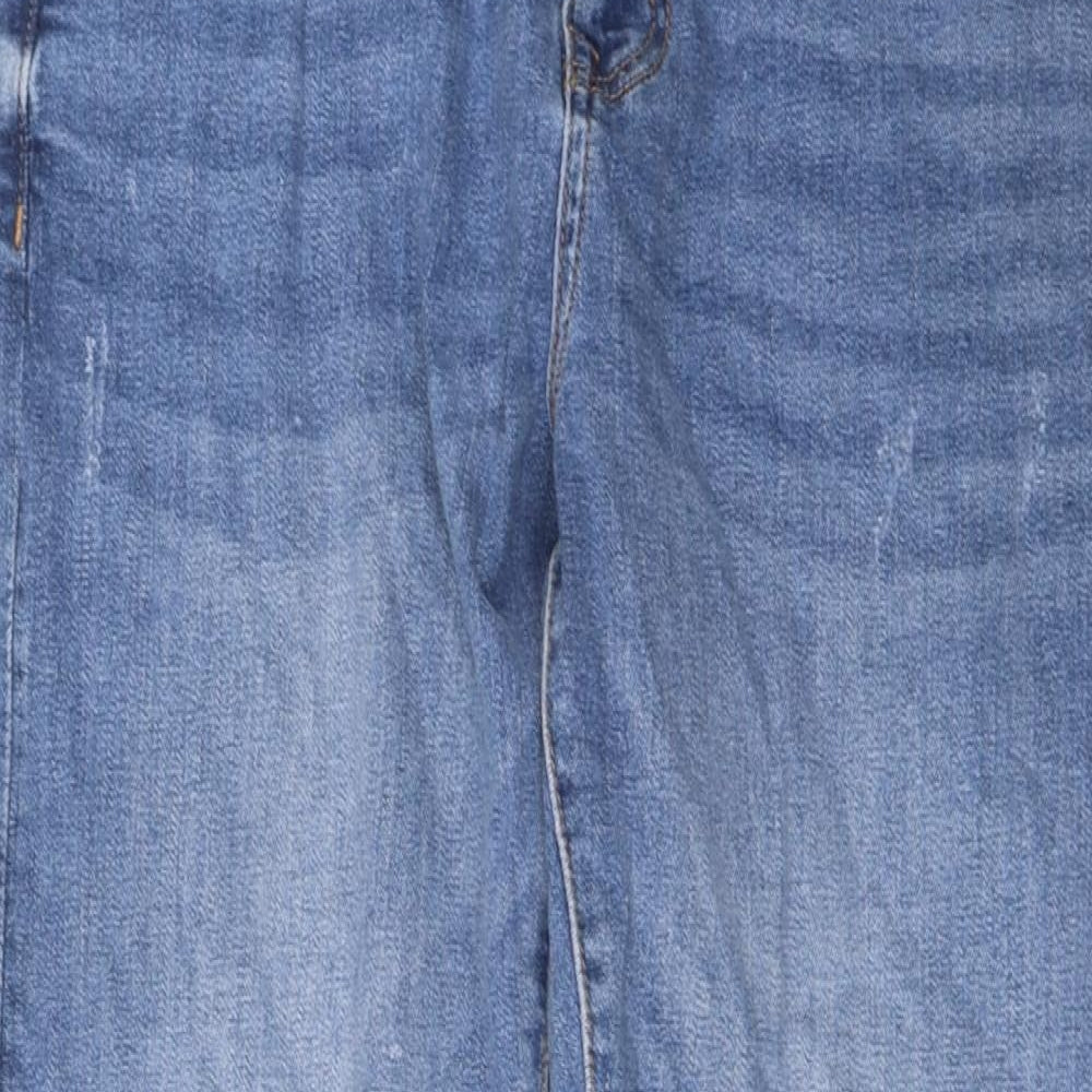 Easy Mens Blue Cotton Skinny Jeans Size 32 in L30 in Regular Zip - Pockets