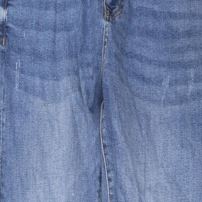 Easy Mens Blue Cotton Skinny Jeans Size 32 in L30 in Regular Zip - Pockets