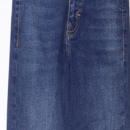 Topshop Womens Blue Cotton Skinny Jeans Size 25 in L30 in Regular Zip - Pockets