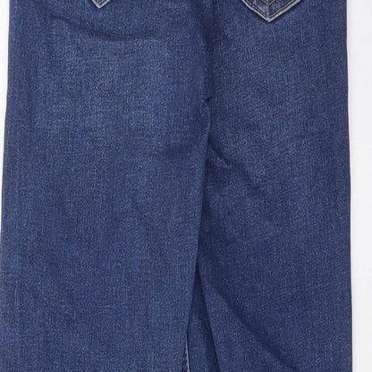 Topshop Womens Blue Cotton Skinny Jeans Size 25 in L30 in Regular Zip - Pockets