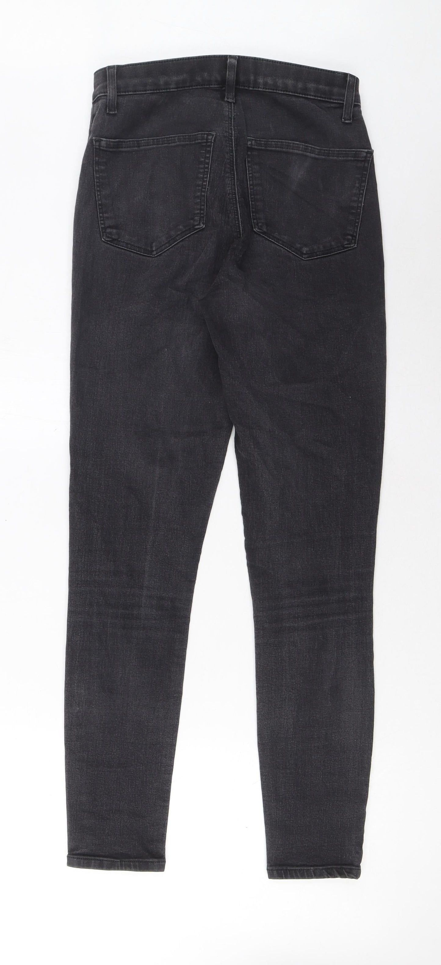 Topshop Womens Grey Cotton Skinny Jeans Size 28 in L34 in Regular Zip - Pockets