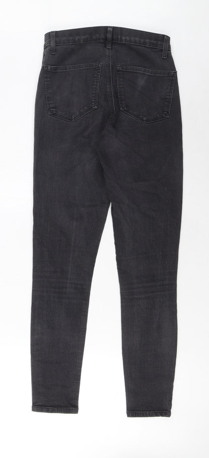 Topshop Womens Grey Cotton Skinny Jeans Size 28 in L34 in Regular Zip - Pockets