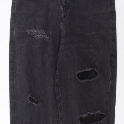 Topshop Womens Grey Cotton Skinny Jeans Size 28 in L34 in Regular Zip - Pockets