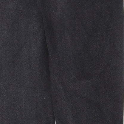 Topshop Womens Grey Cotton Skinny Jeans Size 28 in L34 in Regular Zip - Pockets