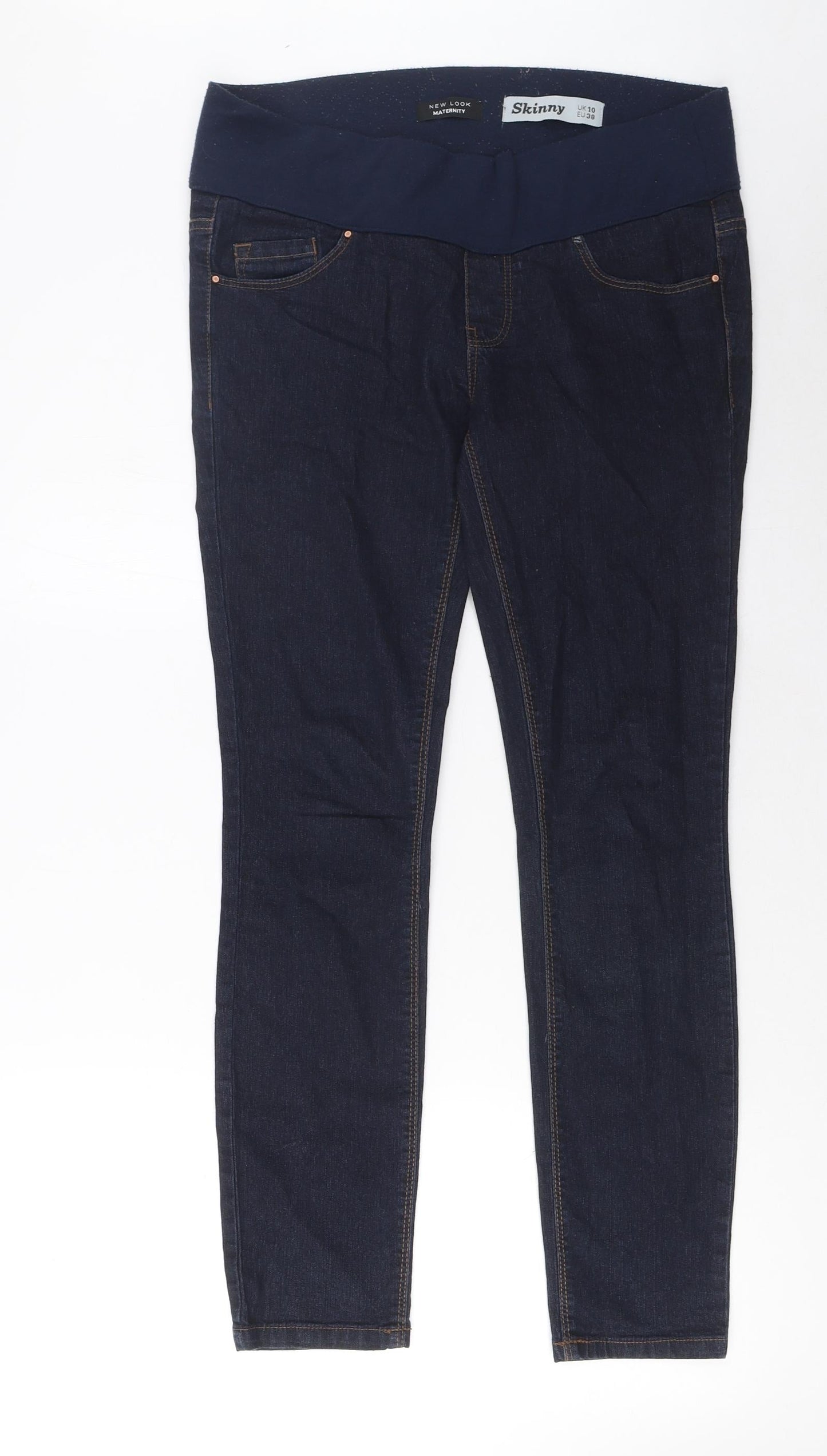 New Look Womens Blue Cotton Skinny Jeans Size 10 L30 in Regular