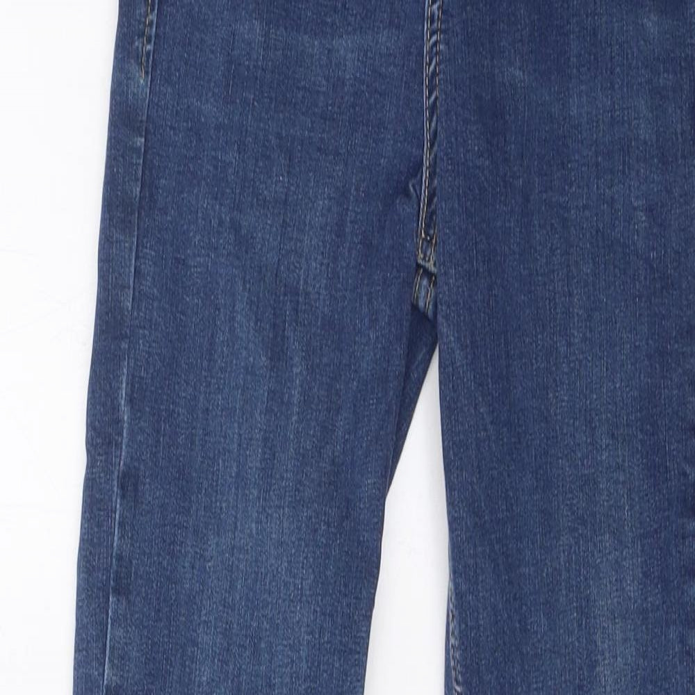 Topshop Womens Blue Cotton Skinny Jeans Size 28 in L32 in Regular Zip - Pockets